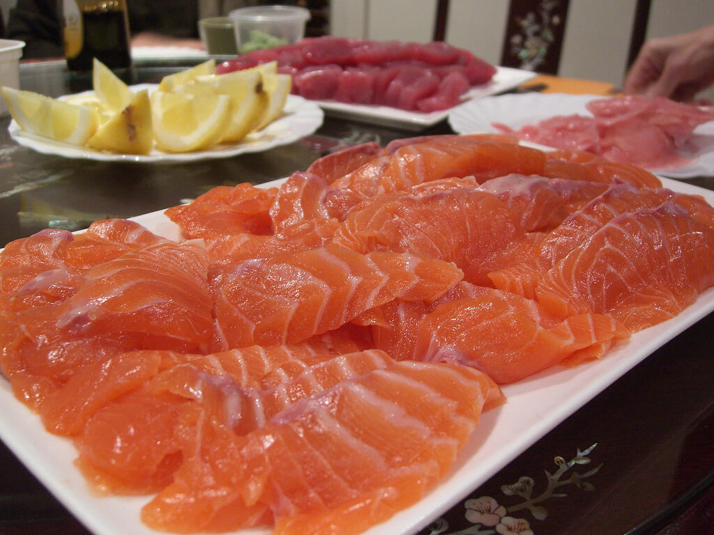 Salmon sashimi